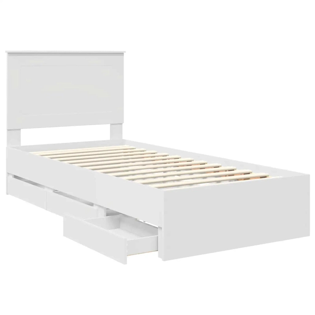 Struttura del letto Bianco 90 x 200 cm Legno Ingegnerizzato