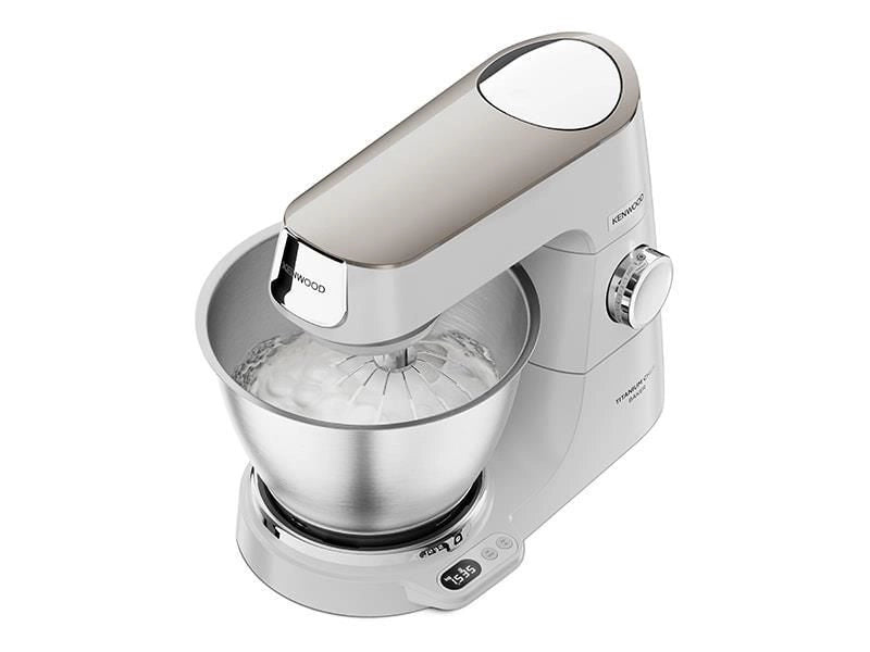 Kenwood KVC65.001WH Titanium Chef Baker Impastatrice Planetaria 5 L 1200 W Bilancia Integrata 6 Velocita' colore Bianco