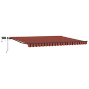 Tenda da Sole | Tenda Retrattile arancione e marrone 400 ¡Á300 cm Tessuto