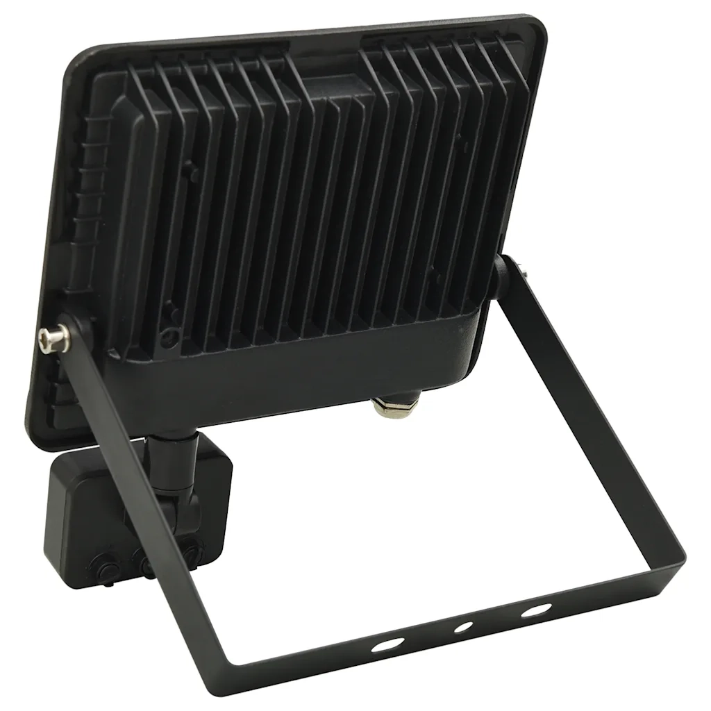 Faretto LED con sensore 23 x 19,5 cm rilevamento 180° esterno moderno in alluminio nero 02_0046088