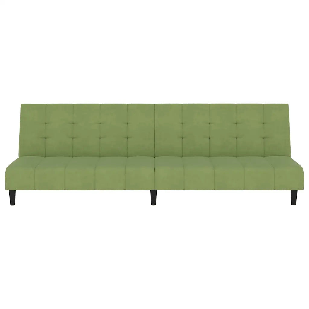 Divano letto | Sof¨¤ letto | Letto singolo a 2 Posti Verde Chiaro in Velluto