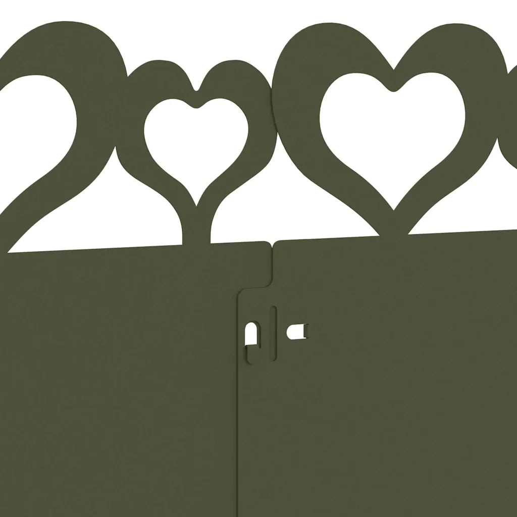 Bordure per prato 10 pcs Verde oliva 103 x 0,05 x 22 cm Acciaio 874837