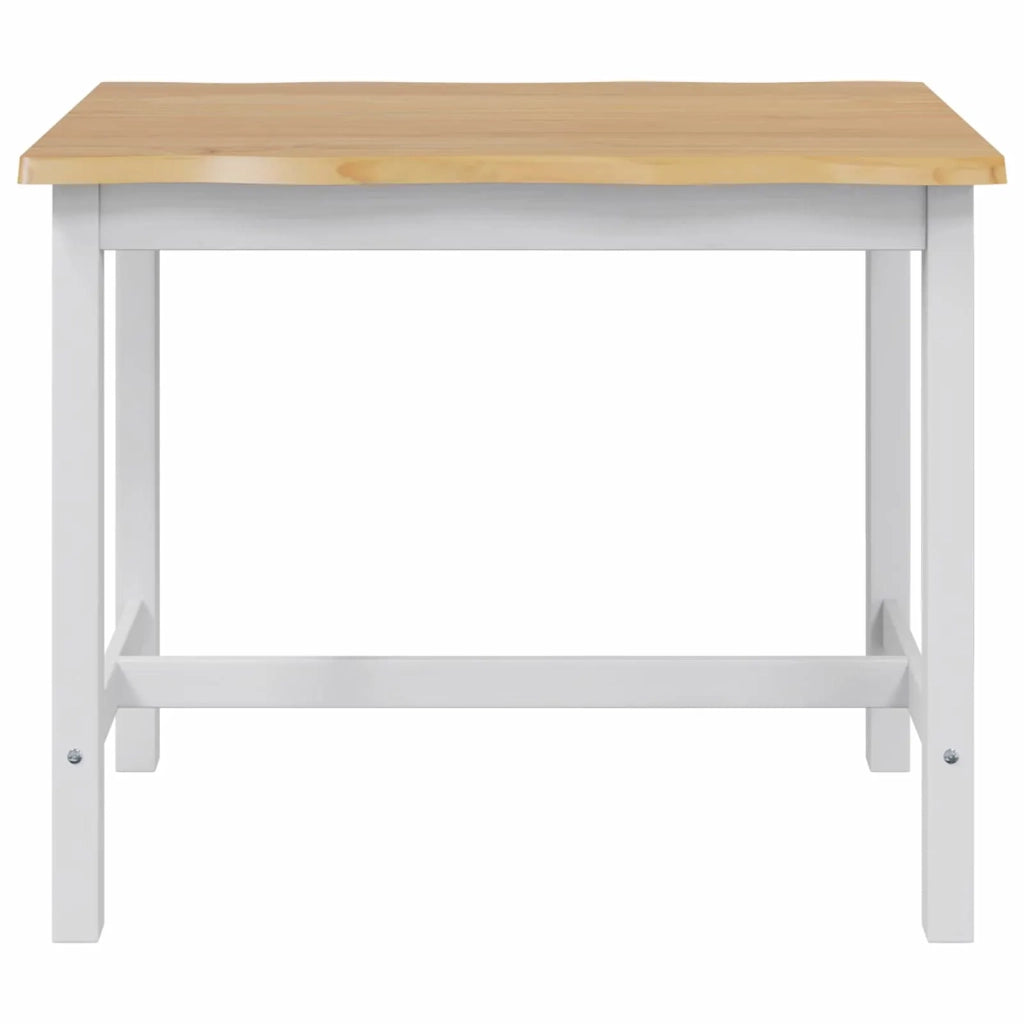 Tavolo Alto EKAI Bianco 112 x 70 x 91 cm Legno Massello di Pino 42037014