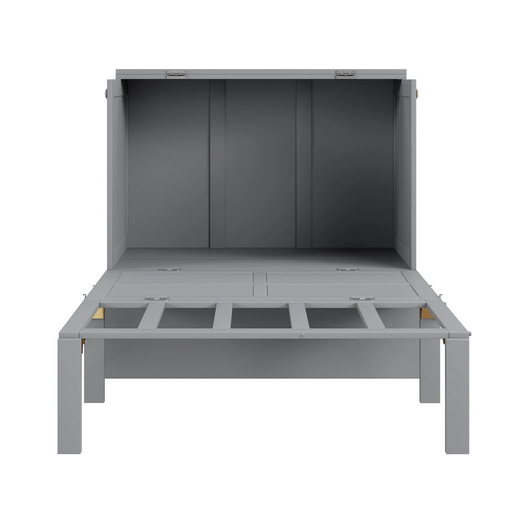 letto a scomparsa legno grigio 90 x 200 cm