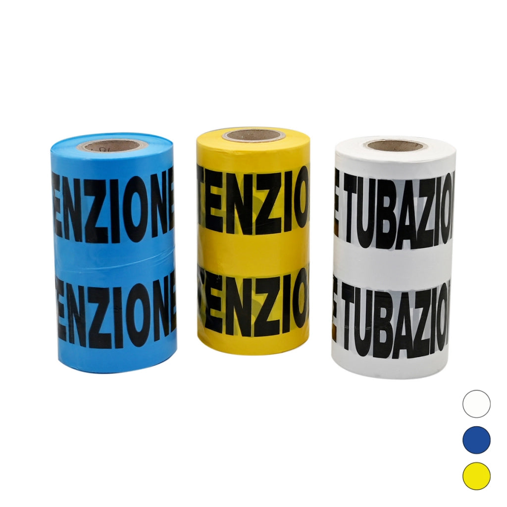 NASTRO AVVERTITORE- Bianco tubo fognatura - 200 mt- CAMON- pezzi 1
