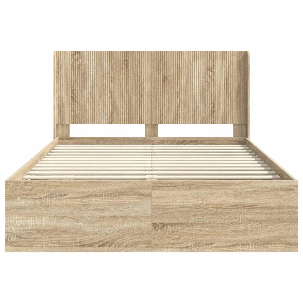 Struttura del letto con stoccaggio e testata 3 pcs 3413831