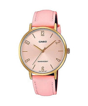 CASIO COLLECTION Mod. MINIMAL GOLD, LEATHER - PINK