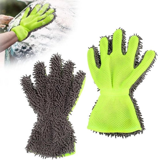 2 Pezzi di Asciugamani per Auto con Cinturino Elastico - Microfibra