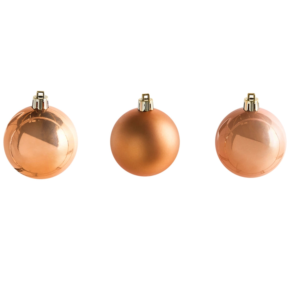 Set di 60 palline di Natale in rame Materiale sintetico Decorazioni da appendere Stile tradizionale Palline di Natale Albero di Natale