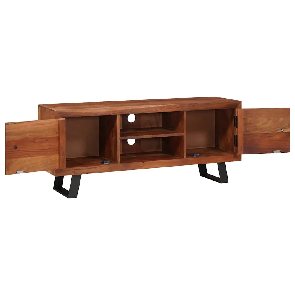 Mobile TV con lo scaffale marrone ambrato 112 x 30 x 48 cm 4104019