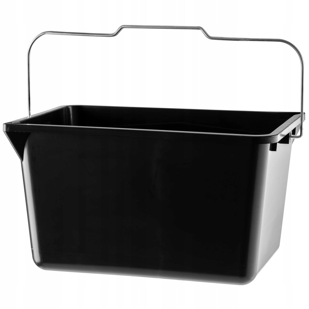 Secchio per vernice KADAX da 12 litri, rettangolare, in plastica, con manico.