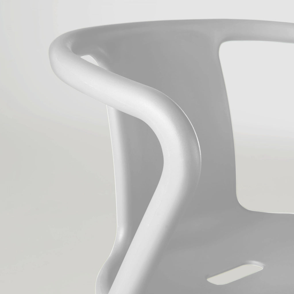 Oviala - Set di 4 sedie in plastica bianca