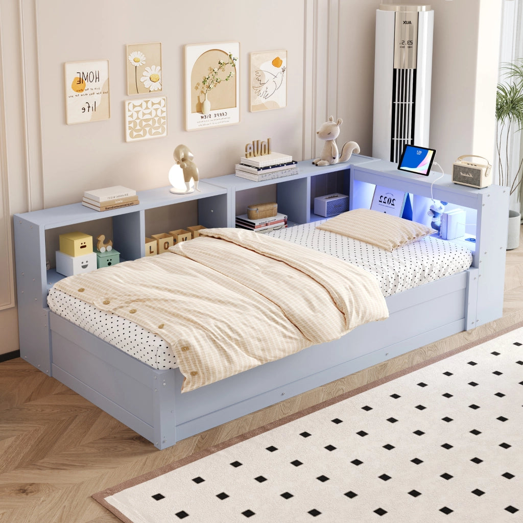 letto multifunzione mdf grigio 90 x 200 cm