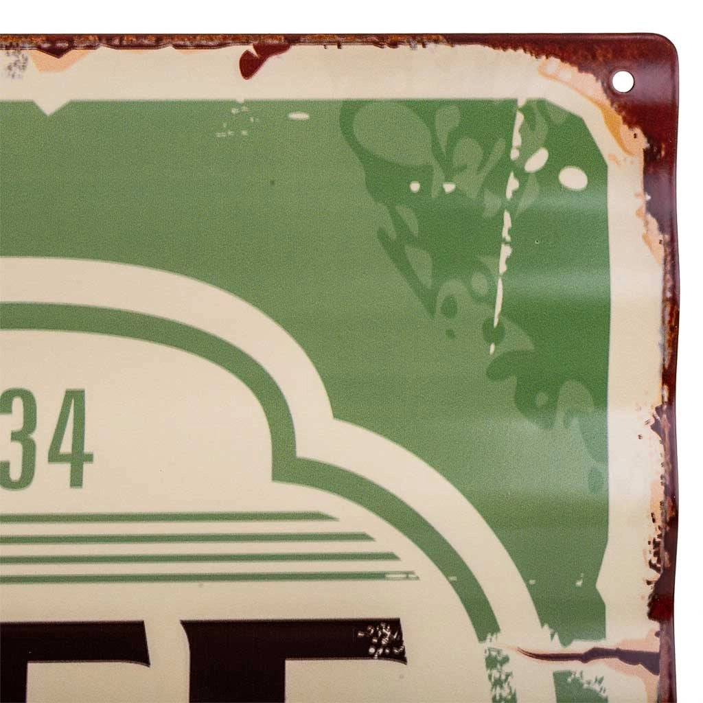 Placca in metallo verde 40x59x1h