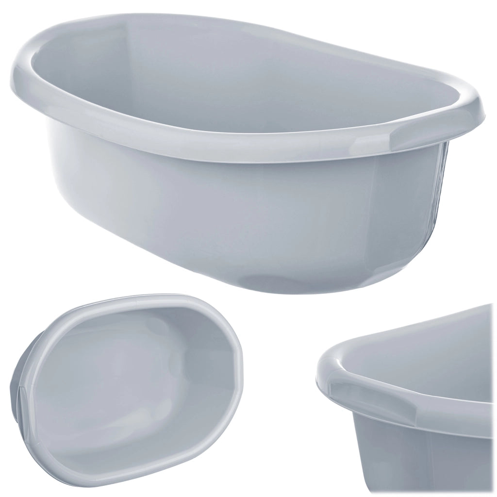 Bacinella per bucato in plastica KADAX, ovale, da 30 litri, con manici.