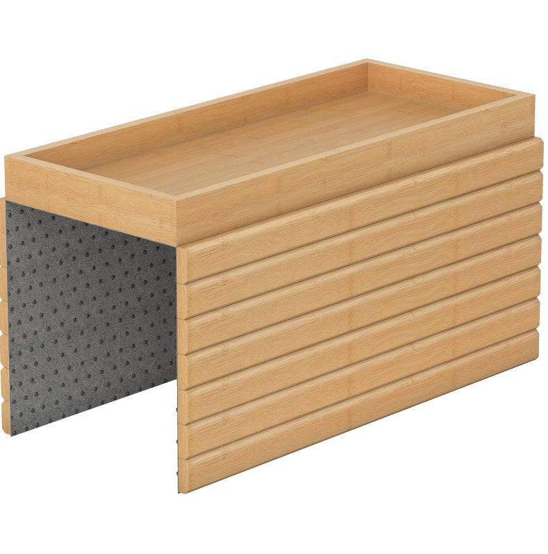Vassoio da bracciolo ULEVR in bamb¨´ 45x33,5 cm con scomparto profondo, pieghevole, legno naturale