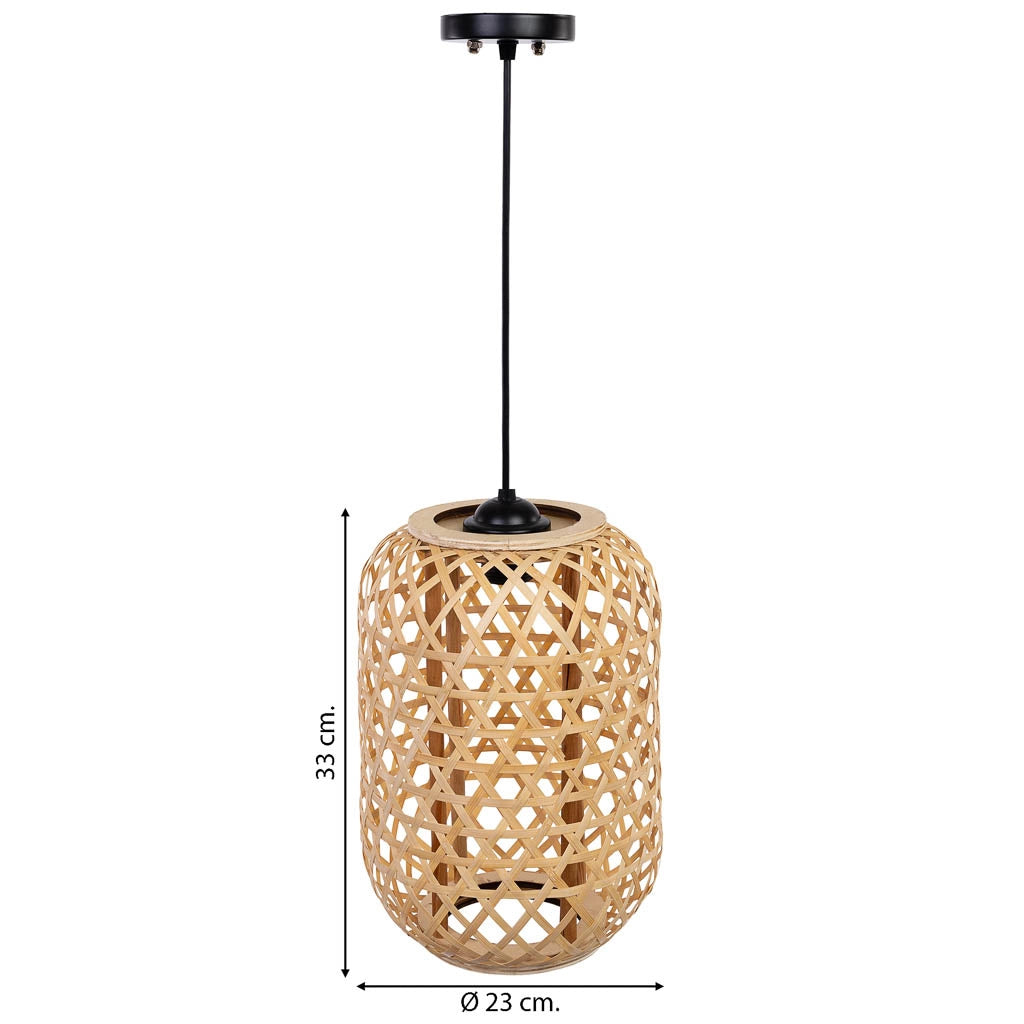 Lampada da soffitto in bambù D23x33h cm