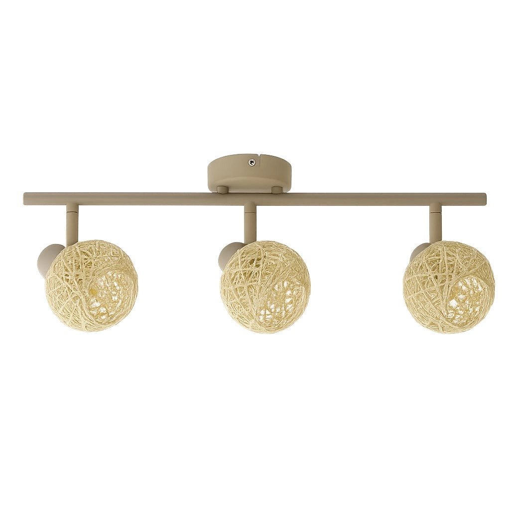 Plafoniera barra cashmere 3 faretti orientabili E14 DEX