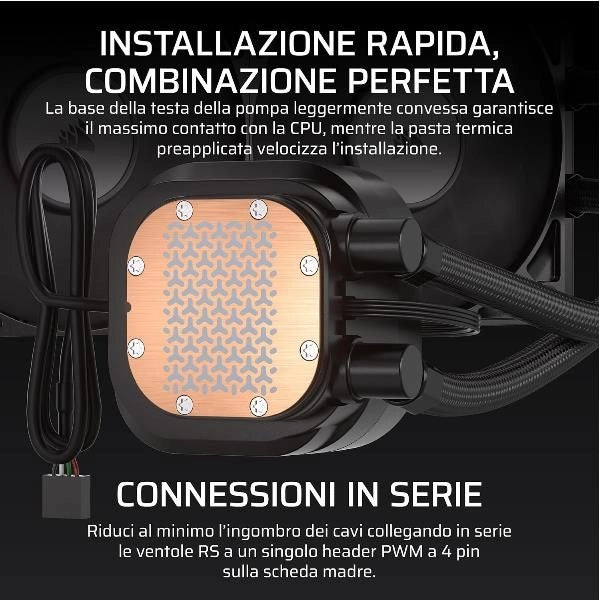 CORSAIR DISSIPATORE A LIQUIDO NAUTILUS 360 LCD, 360mm Radiator