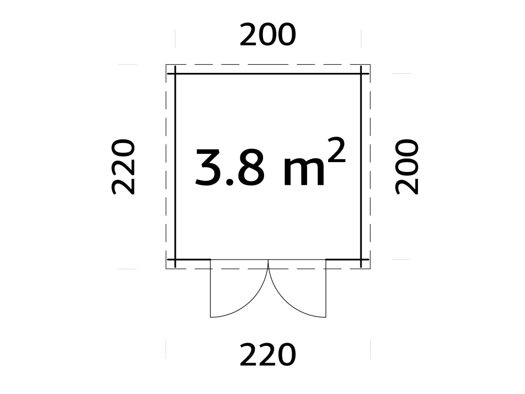 Casetta in legno impregnato Zoe B 216X216 cm