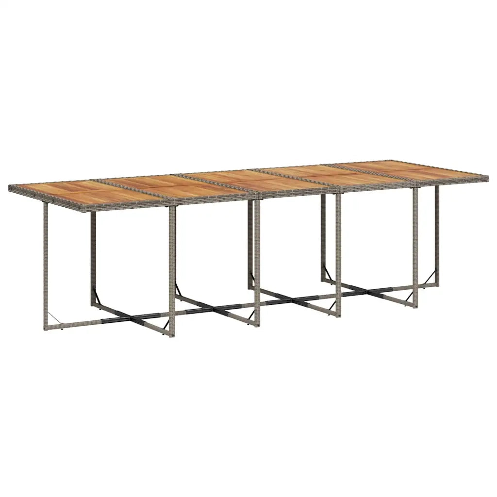 Set da Pranzo da Giardino 15 pz con Cuscini Grigio Polyrattan 3211178