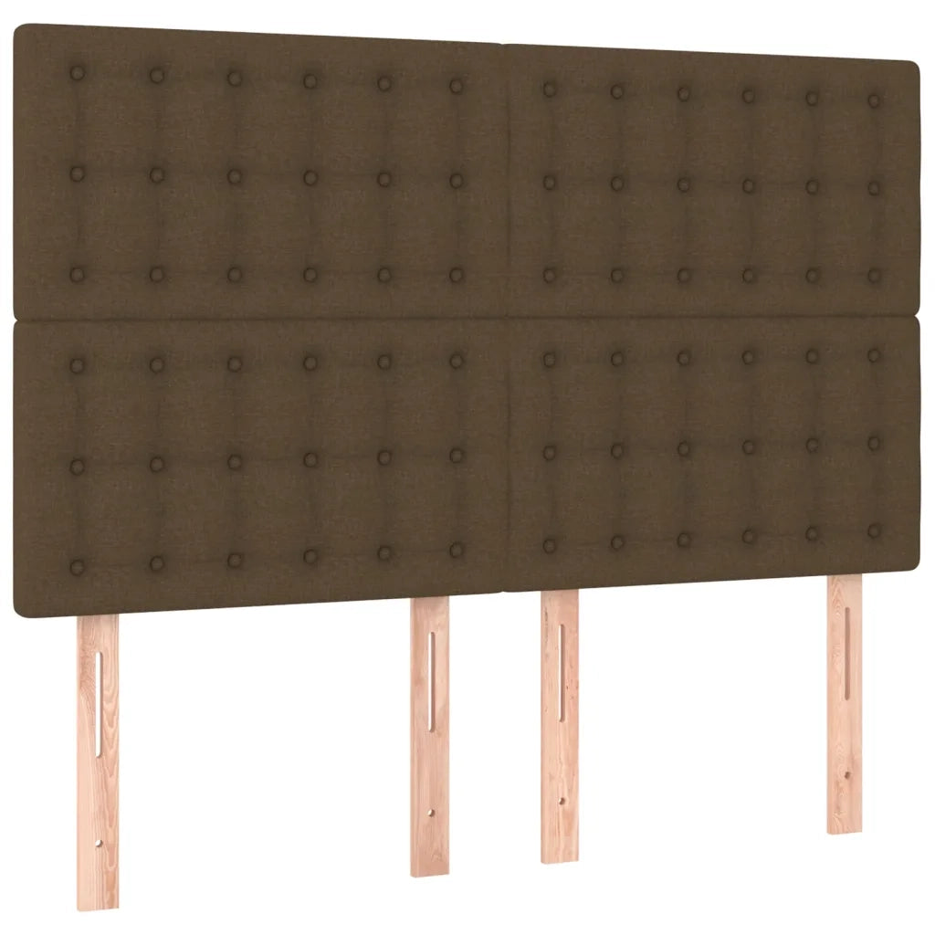 Giroletto a Molle con Materasso Marrone Scuro 140x190cm Tessuto 3131748