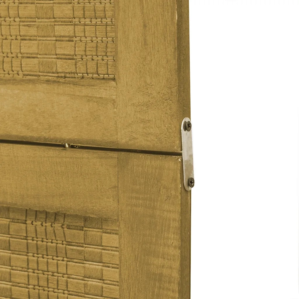 Divisorio Ambienti | Divider per stanze | Paravento 3 Pannelli Marrone Scuro Massello Paulownia