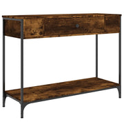 Tavolino Consolle | Tavolo d'Ingresso Rovere Fumo 100x34,5x75cm Legno Multistrato