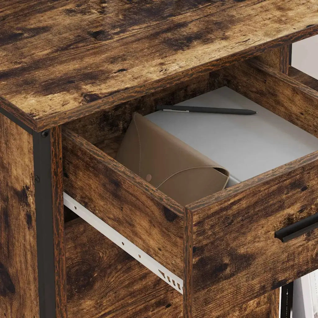 Cabina con Stazione di Ricarica Rovere fumé 76 x 41 x 72 cm 859837