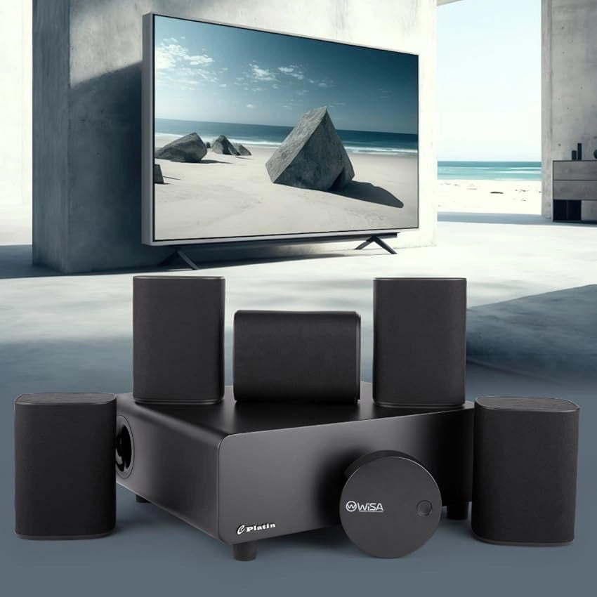 Sistema Home Cinema Wireless Compatto Milan Surround Sound, WASA Bassa Latenza, Nero