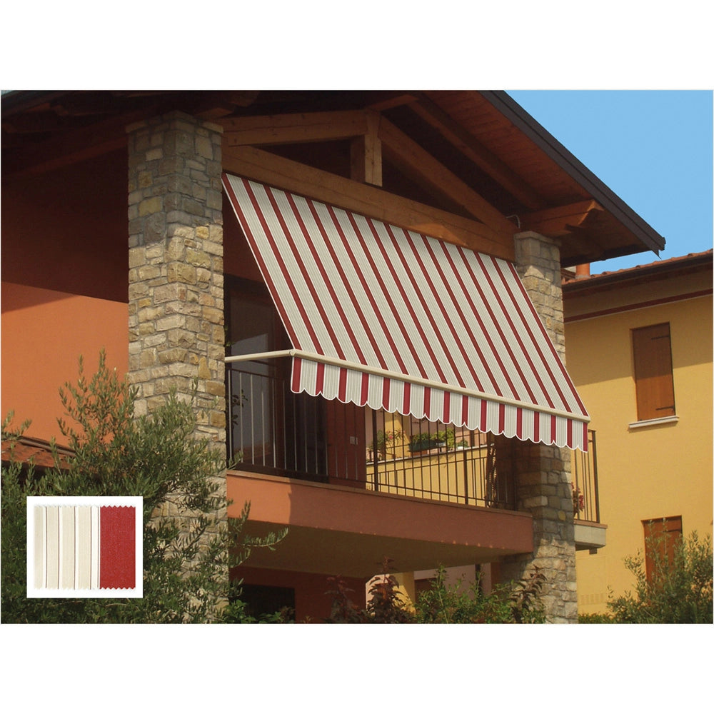 1pz tenda da sole a caduta cm.100 x h.250 - giallo/bianco cod:ferx.8048582nlm