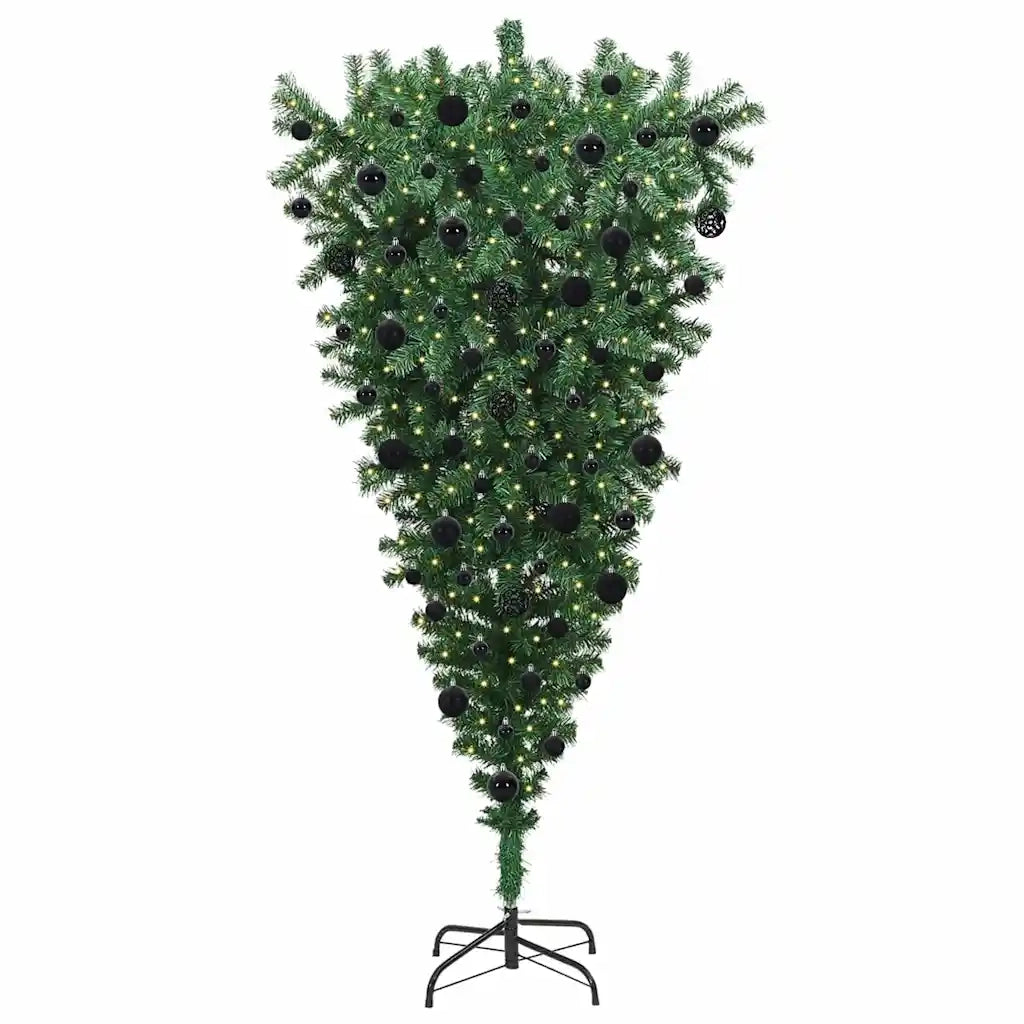 Albero di Natale artificiale preilluminato capovolto-Albero Natalizio con set di palline 532806