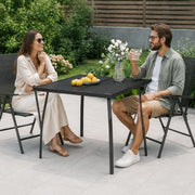Garden Table Anthracite 100x100x72 Cm Steel Mesh