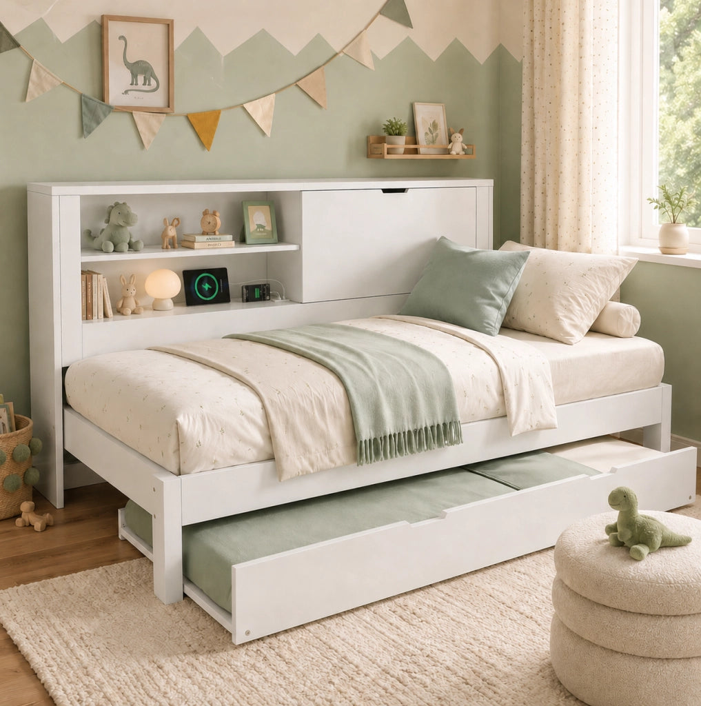 Sofabett con letto estraibile e vano contenitore