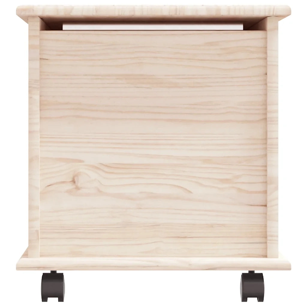 Cassapanca con Ruote ALTA 73x39,5x43 cm Legno Massello di Pino 353927