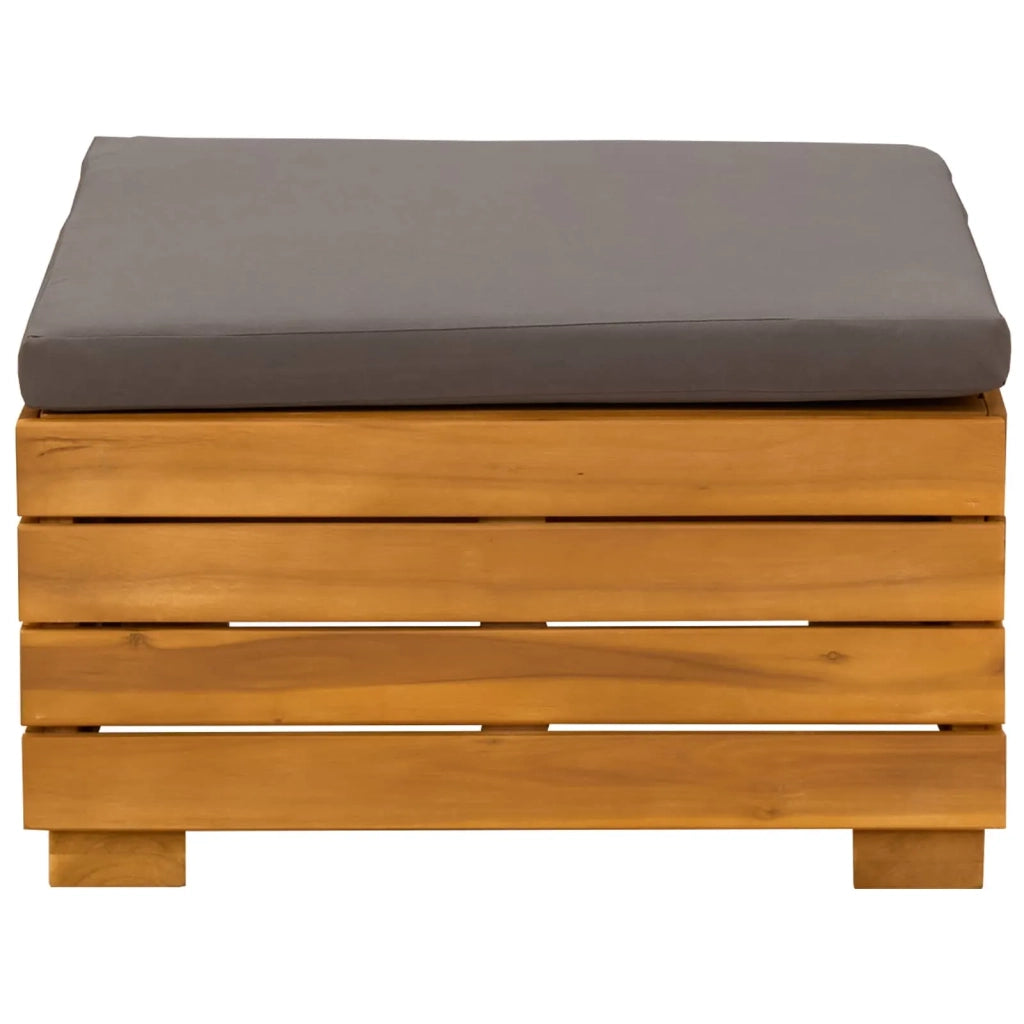 Set Lounge da Giardino | Set Salotto da Giardino 2 Pezzo Marrone Legno di Acacia Massello