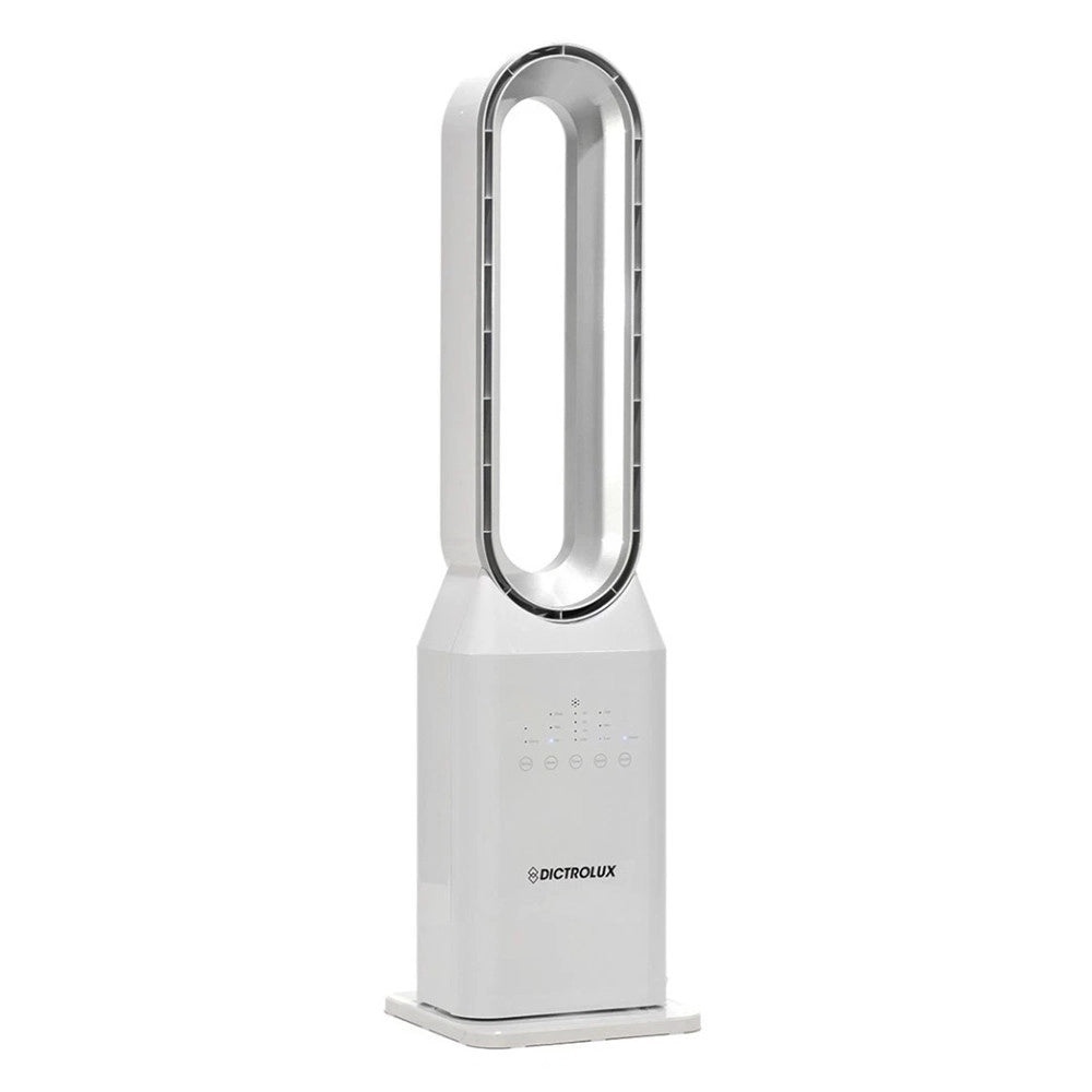 Trade Shop - Ventilatore A Torre 91cm 50w Bianco Senza Pale Silenzioso Oscillante Digitale Telecomando -