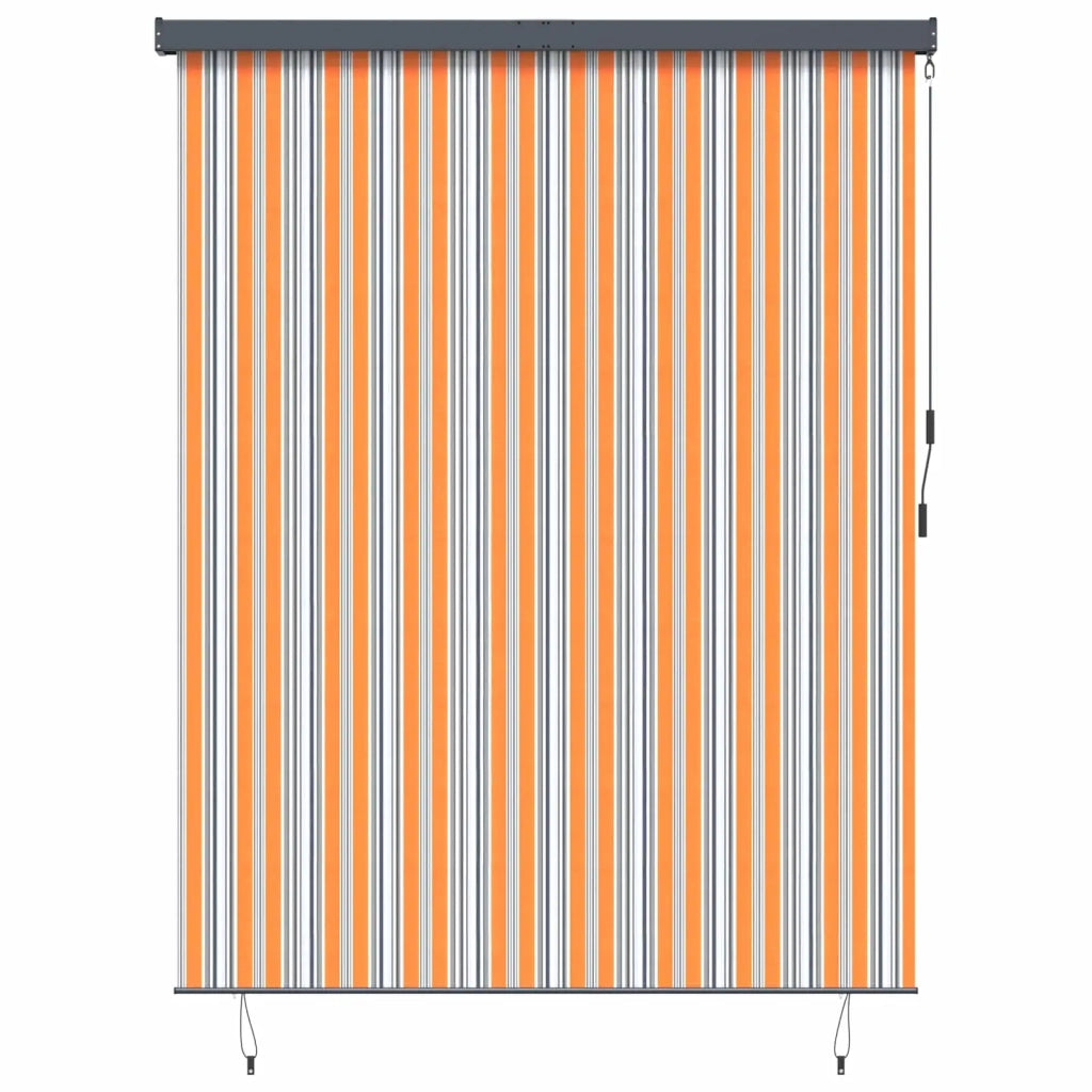 Tenda a rullo Giallo e Blu 200 x 250 cm Tessuto e Alluminio 362088