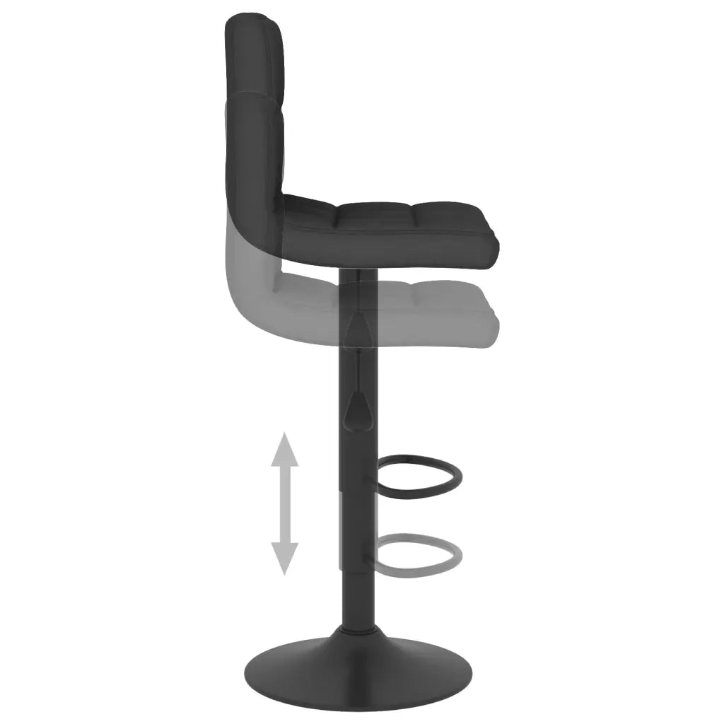 Sgabello da Bar Nero in Tessuto 334278