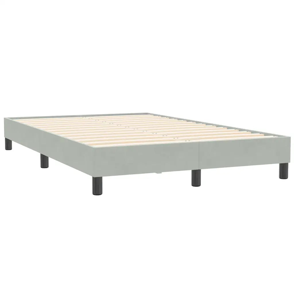 Giroletto Molle senza Materasso-Struttura Letto Grigio Chiaro 120x210cm Velluto