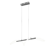 Lampada a sospensione LED, metallo, cromo, 105x150x34 cm, Argos