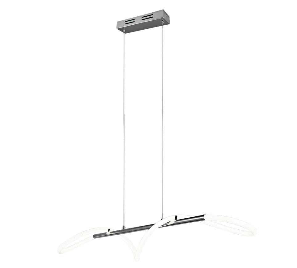 Lampada a sospensione LED, metallo, cromo, 105x150x34 cm, Argos