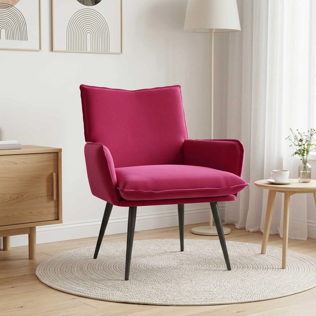 Poltrona Rosso Vino Velluto 42047728