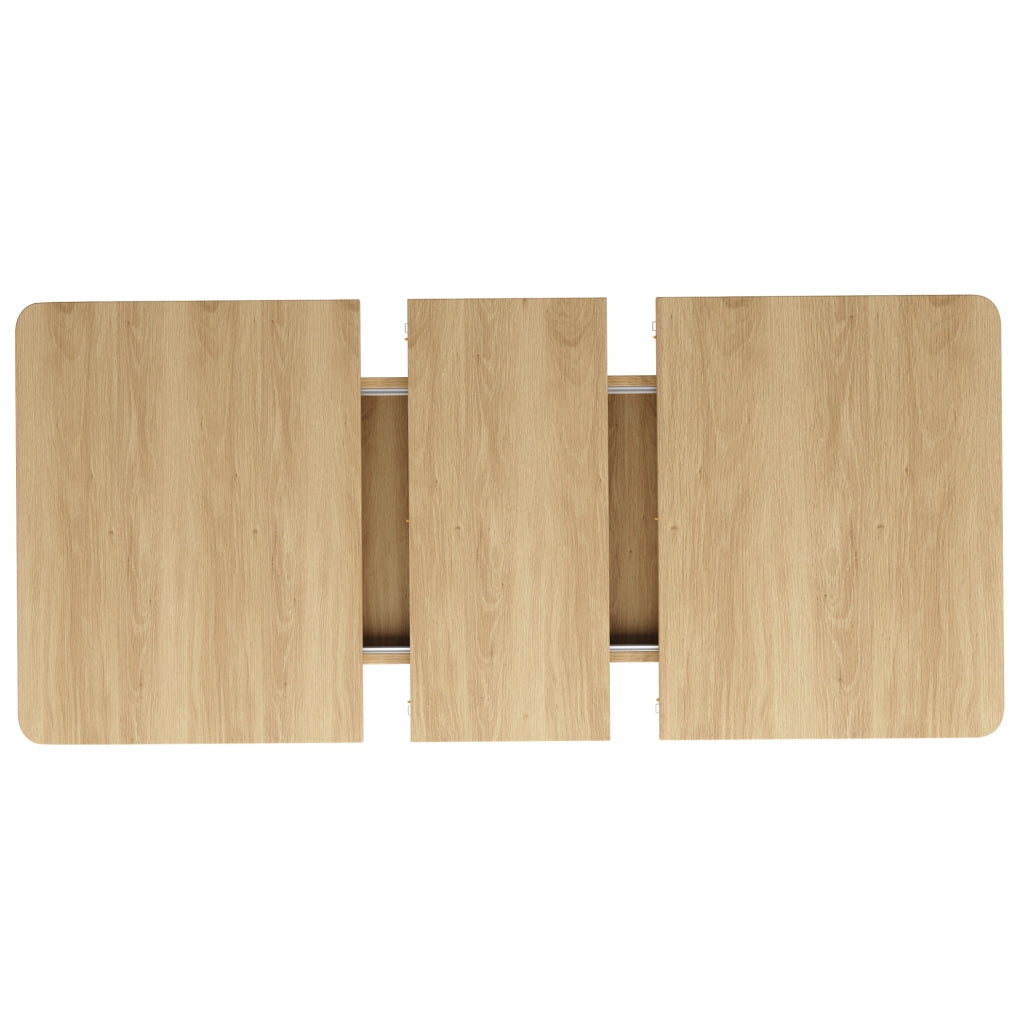 Tavolo da pranzo allungabile 120/160x80 cm in MDF e metallo con gambe a V