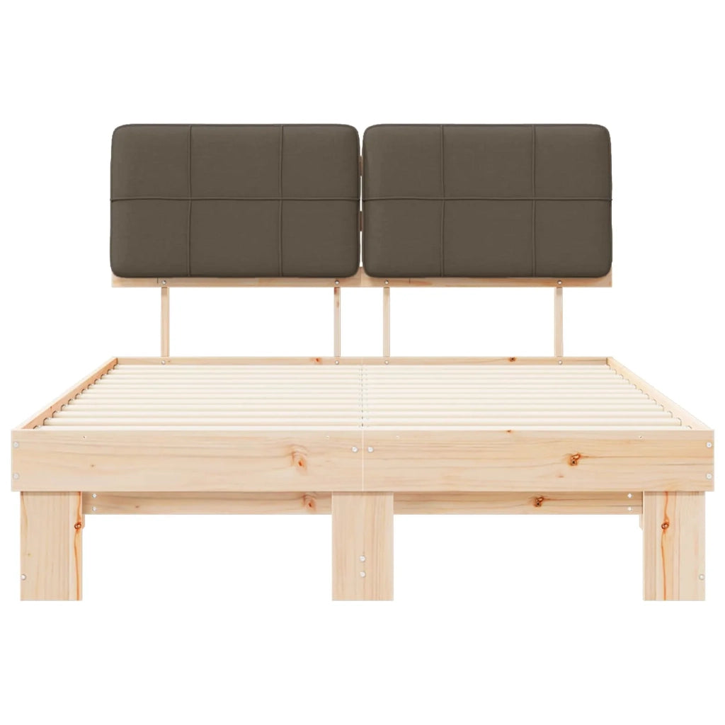 Letto con Testiera Rivestita Talpa 135 x 190 cm Pino massello 877432