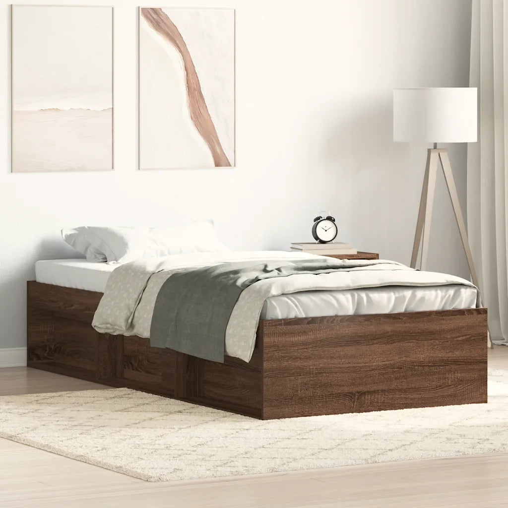 Giroletto-Struttura Letto Rovere Marrone 75x190 cm Small Single