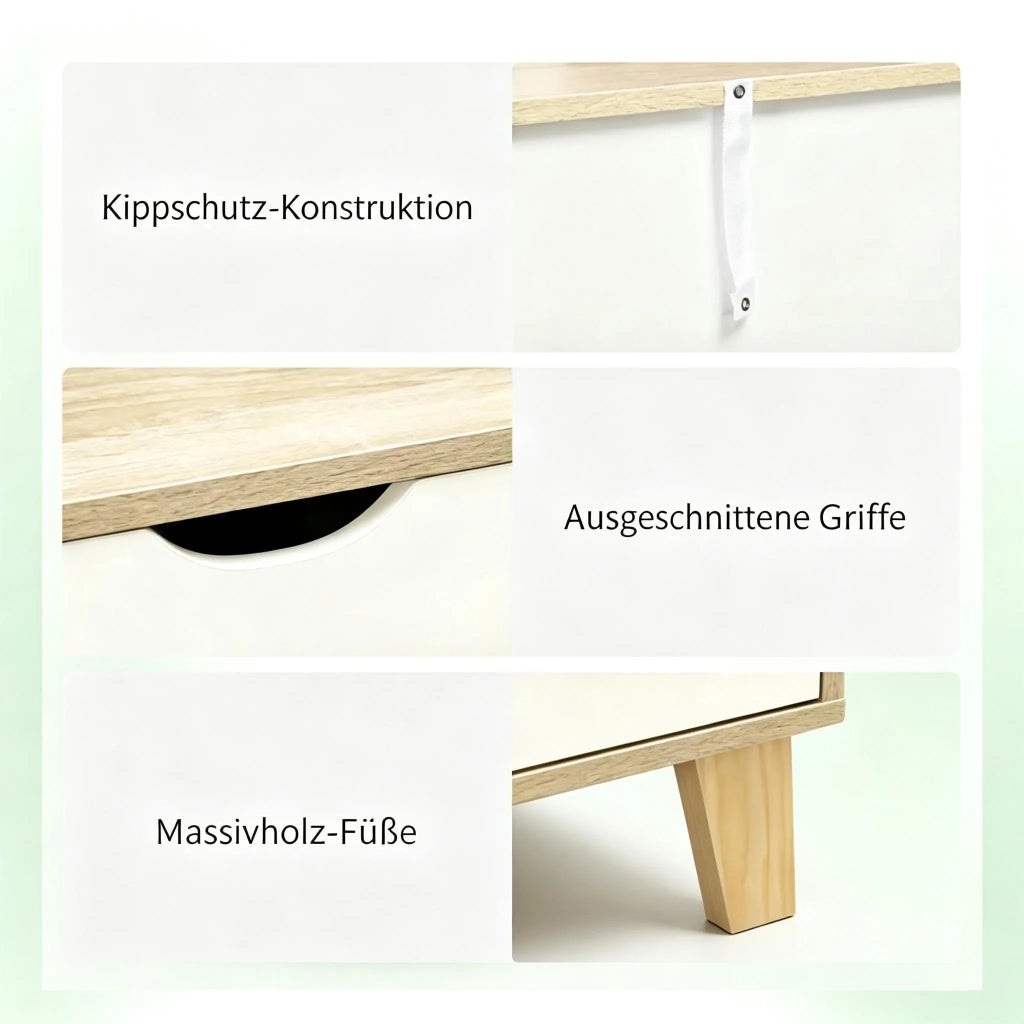 Comò con contenitore, pratico armadio-comò e versatile credenza (solo 1 comò con contenitore)