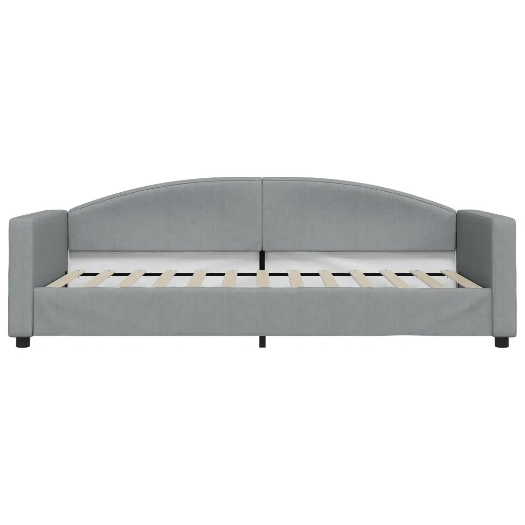 Divano Letto Estraibile Cassetti Grigio Chiaro 90x200cm Tessuto 3197224