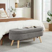 PANCA Contenitore 110 cm Chenille Grigio