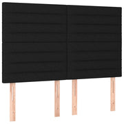 Testiera | Testata Nera 144x5x118/128 cm Tessuto